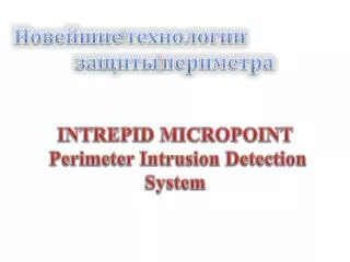 INTREPID MICROPOINT Perimeter Intrusion Detection System