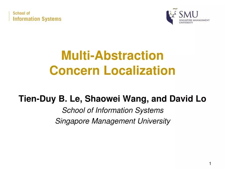 multi abstraction concern localization