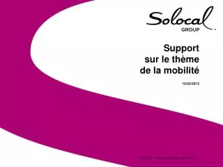 support sur le th me de la mobilit
