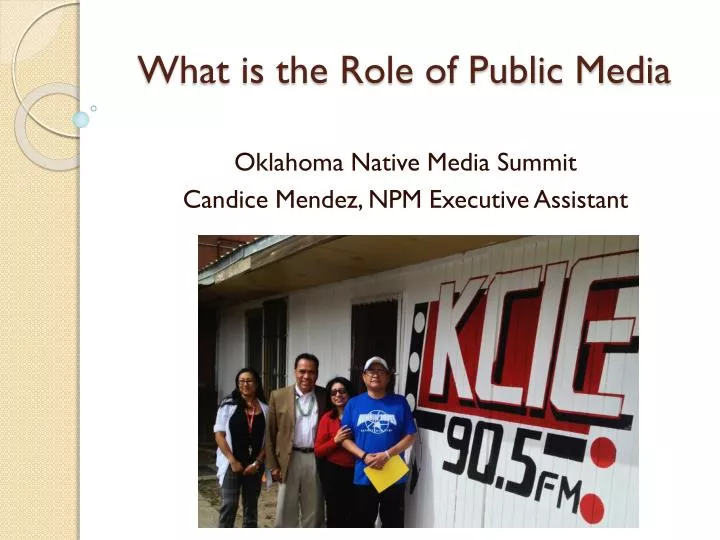 what is the role of public media