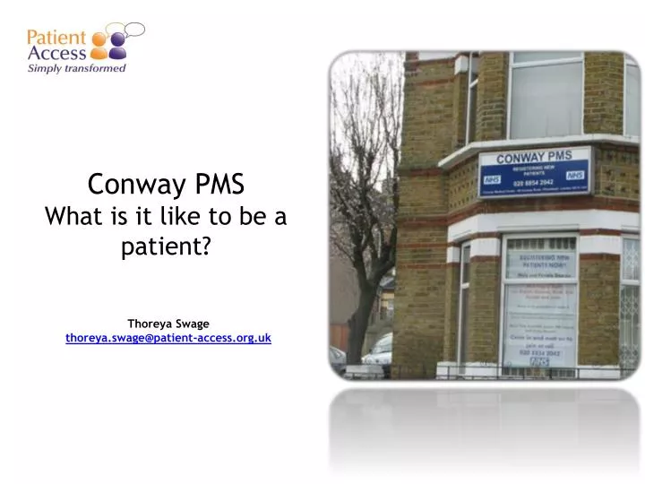 conway pms what is it like to be a patient