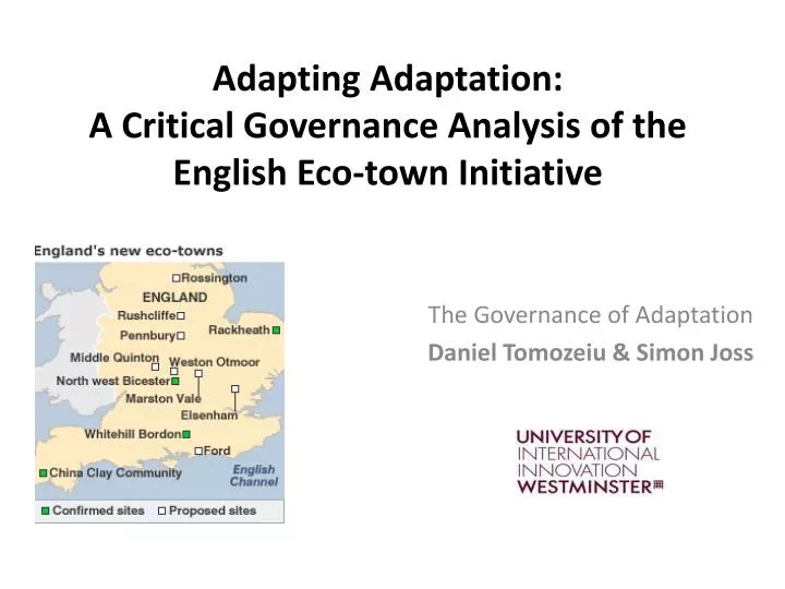 adapting adaptation a critical governance analysis of the english eco town initiative