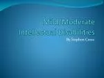 Mild/Moderate Intellectual Disabilities