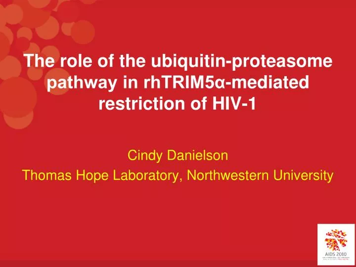 the role of the ubiquitin proteasome pathway in rhtrim5 mediated restriction of hiv 1