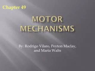 Motor Mechanisms