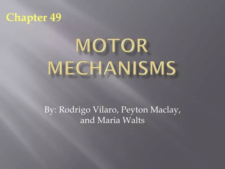 motor mechanisms