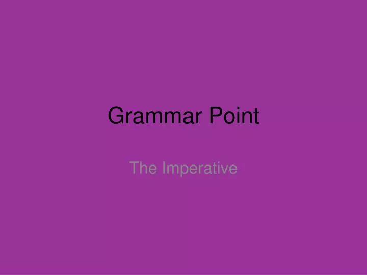 grammar point