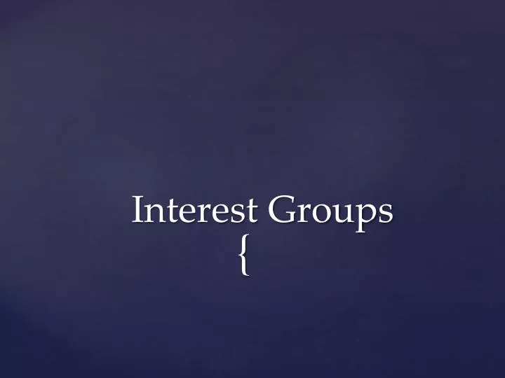 interest groups