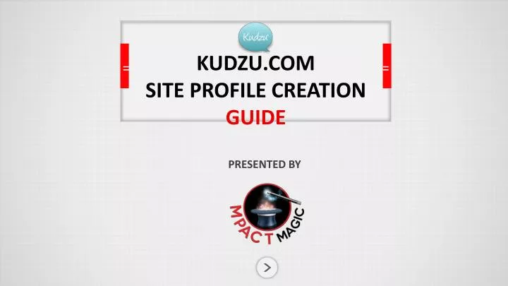 kudzu com site profile creation guide