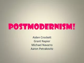 Postmodernism!
