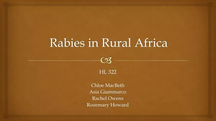rabies in rural africa