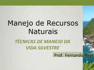 manejo de recursos naturais
