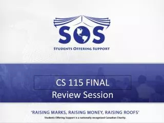CS 115 FINAL Review Session