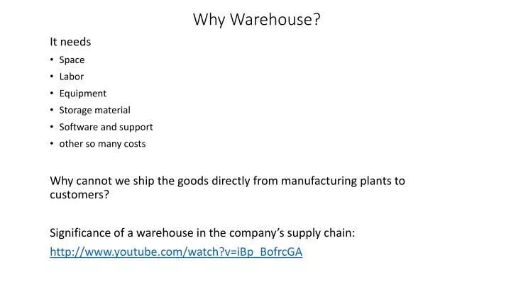 why warehouse