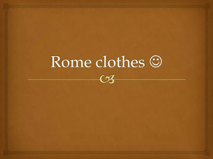 rome clothes