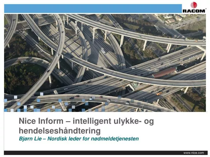 nice inform intelligent ulykke og hendelsesh ndtering bj rn lie nordisk leder for n dmeldetjenesten