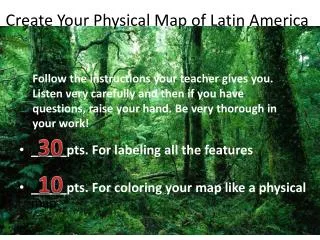 Create Your Physical Map of Latin America