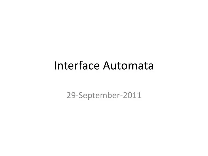 interface automata