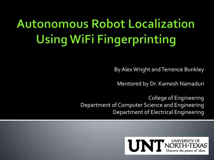 autonomous robot localization using wifi fingerprinting