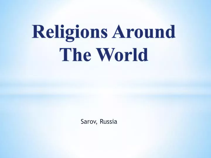 religions around the world