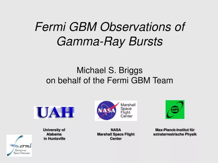fermi gbm observations of gamma ray bursts