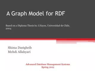 A Graph Model for RDF