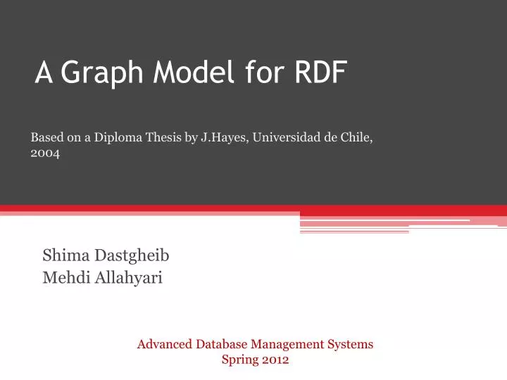 a graph model for rdf