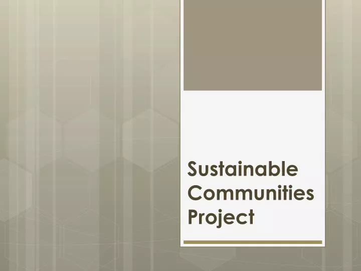 sustainable communities project