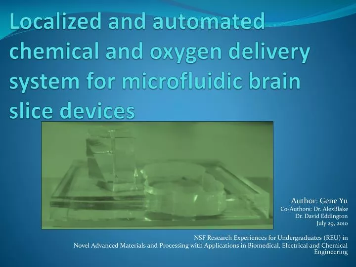 localized and automated chemical and oxygen delivery system for microfluidic brain slice devices