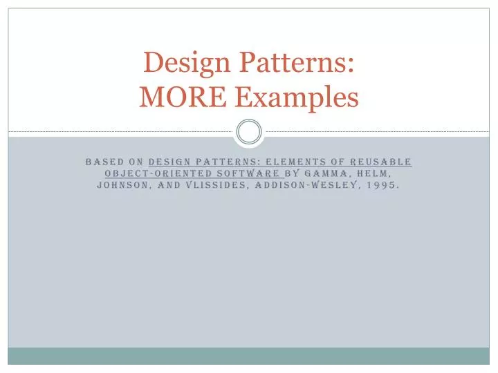 design patterns more examples