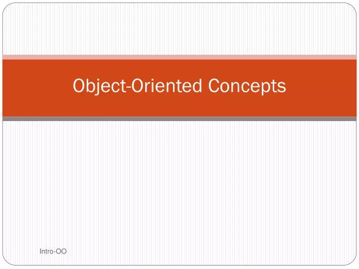 object oriented concepts
