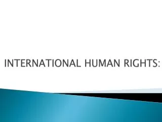 international human rights