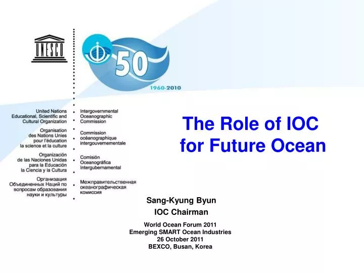 the role of ioc for future ocean