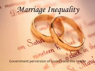 Marriage Inequality