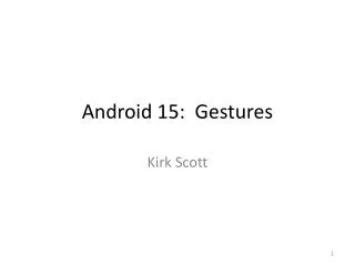 Android 15: Gestures