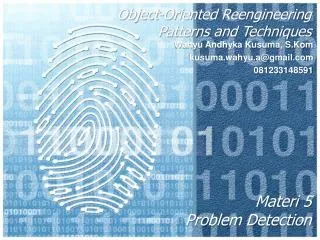 object oriented reengineering patterns and techniques