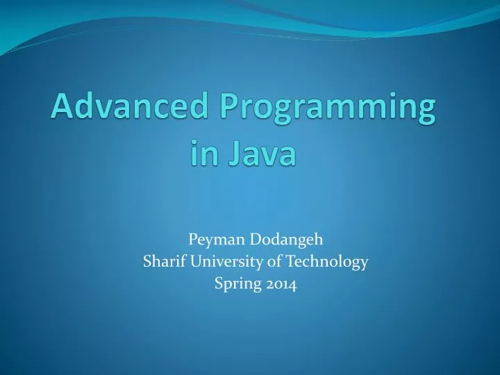 advanced programming in java