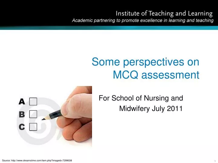 some perspectives on mcq assessment