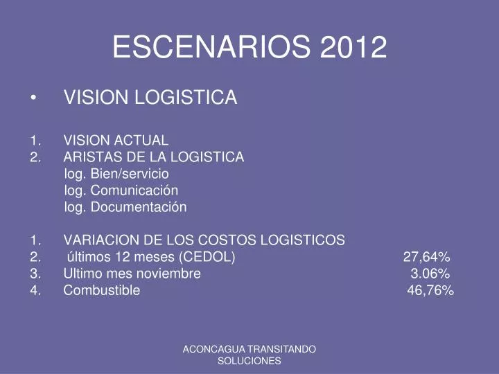 escenarios 2012