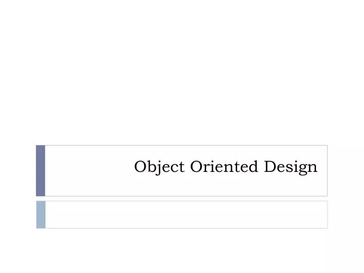 object oriented design