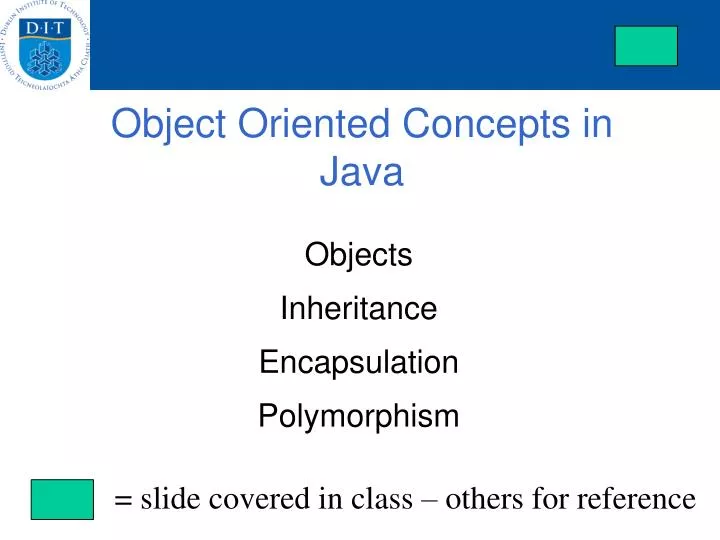 object oriented concepts in java