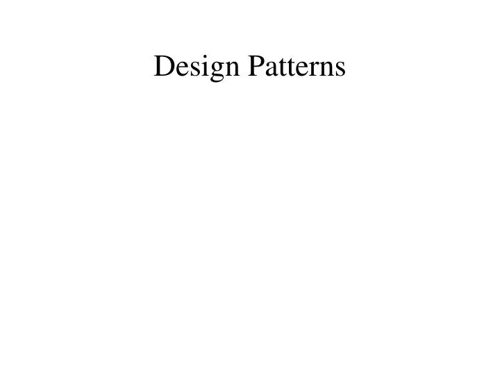 design patterns