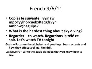 French 9/6/11