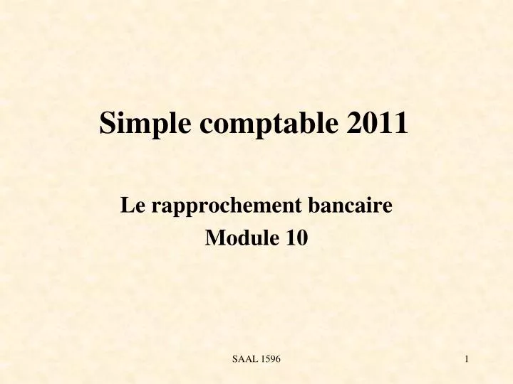 simple comptable 2011