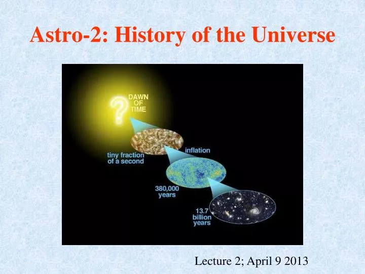 astro 2 history of the universe