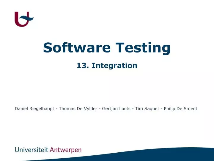 software testing 13 integration