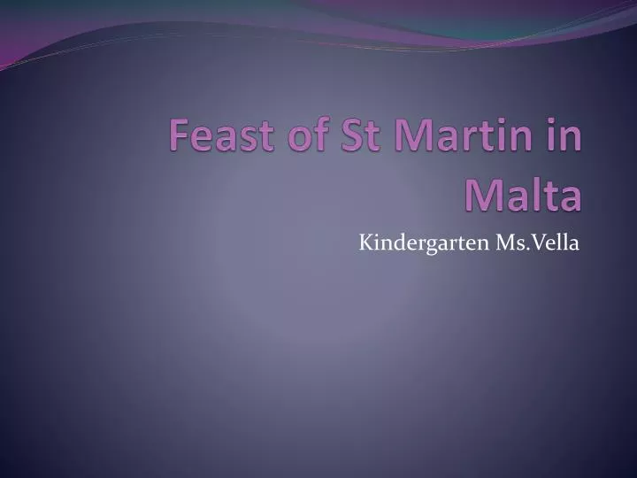 feast of st martin in malta