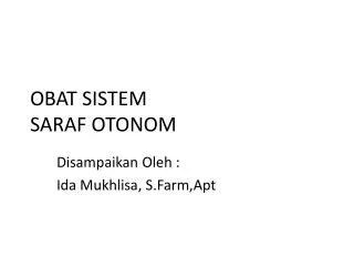 obat sistem saraf otonom