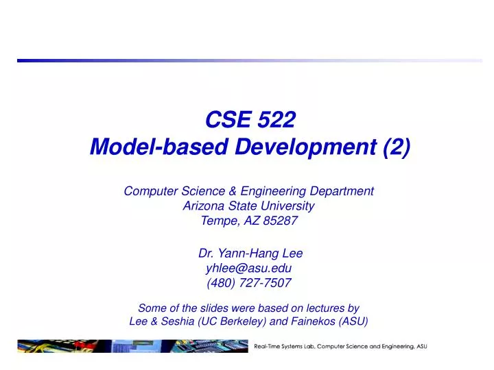 cse 522 model based development 2