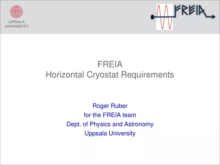 freia horizontal cryostat requirements
